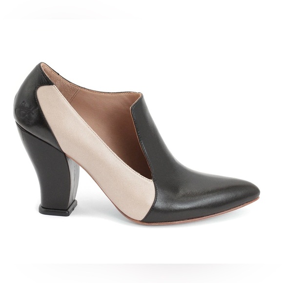 John Fluevog “Kendra” Pointed Toe Leather Heel - Elegant Conversations - Picture 10 of 12